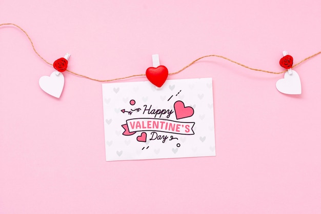 Happy valentine's day concept mock-up