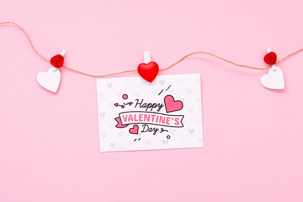 PSD happy valentine's day concept mock-up