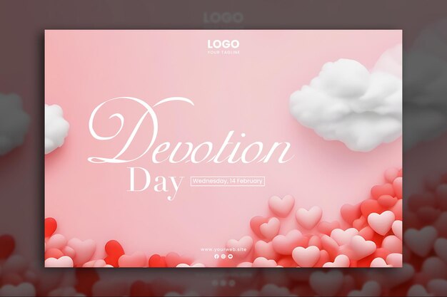 PSD happy valentine's day romantic creative banner