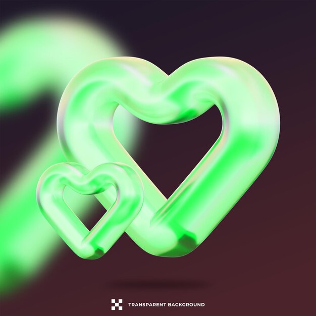 happy valentine's day with 3d hearts