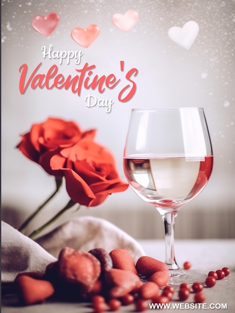 Happy valentine39s day celebration poster