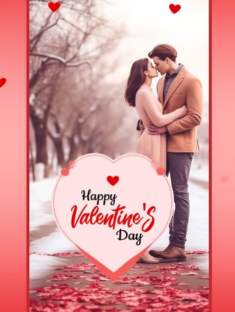 PSD happy valentine39s day celebration poster