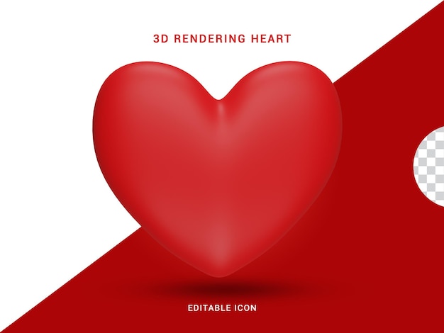 Happy valentines day 3D Rendering Icon