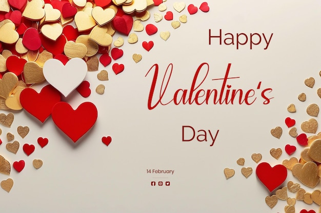 PSD happy valentines day background design psd