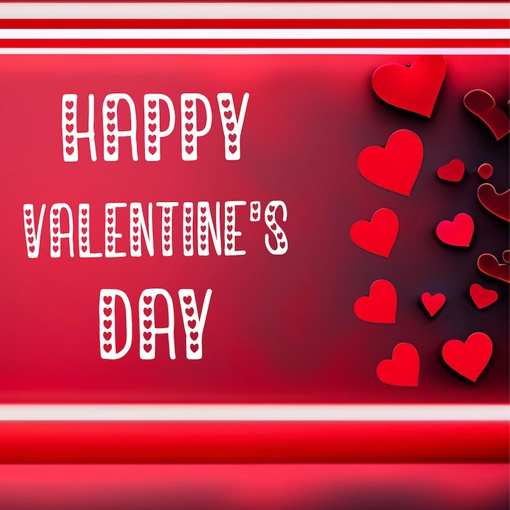 PSD happy valentines day background