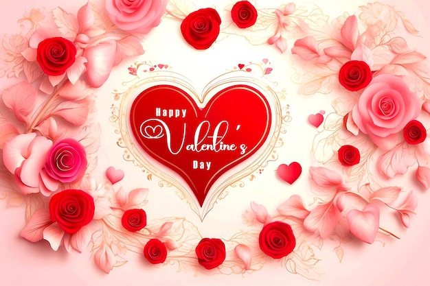 PSD happy valentines day banner template design