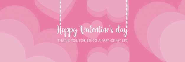 PSD happy valentines day banner