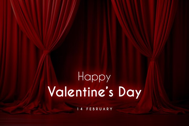 PSD happy valentines day cute design template