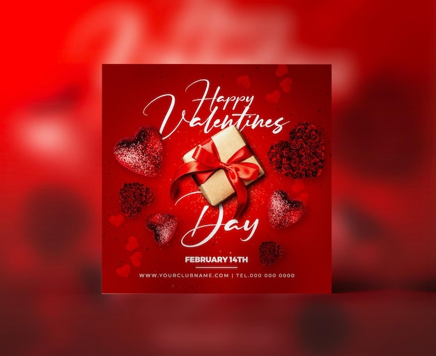 PSD happy valentines day sconto vendita instagram o modello di post sui social media