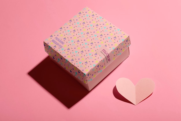 PSD happy valentines day gift mockup