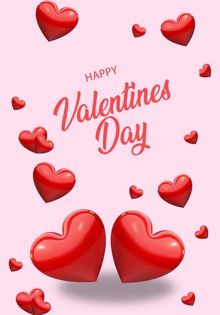 happy valentines day on a pink background