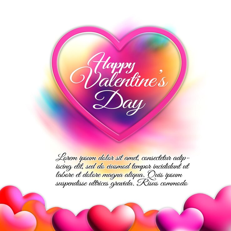 PSD happy valentines day poster design template
