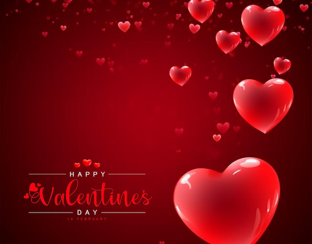 PSD happy valentines day psd banner greetings card