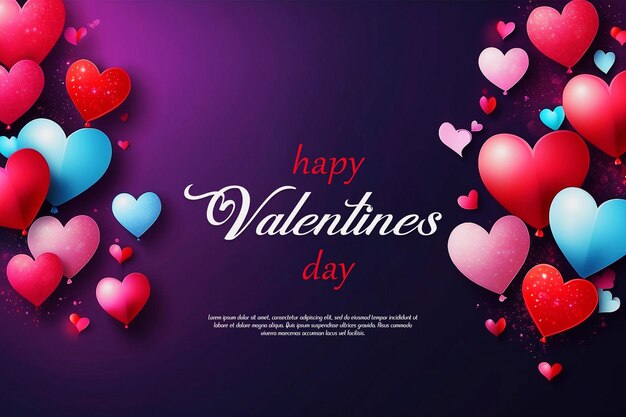 Happy valentines day romantic celebration