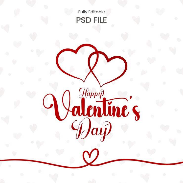 PSD happy valentines day social media post design psd file