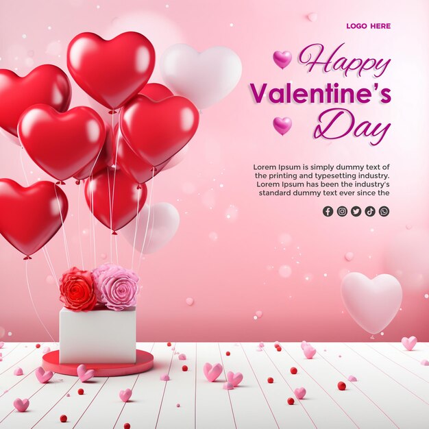 Happy valentines day social media posts