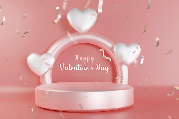 Happy Valentines Day Szablon Transparent Prezent Post