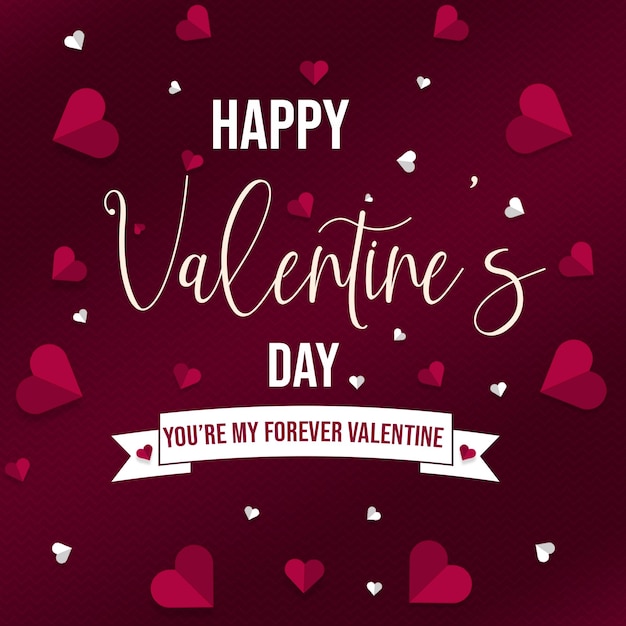 PSD happy valentines day  template