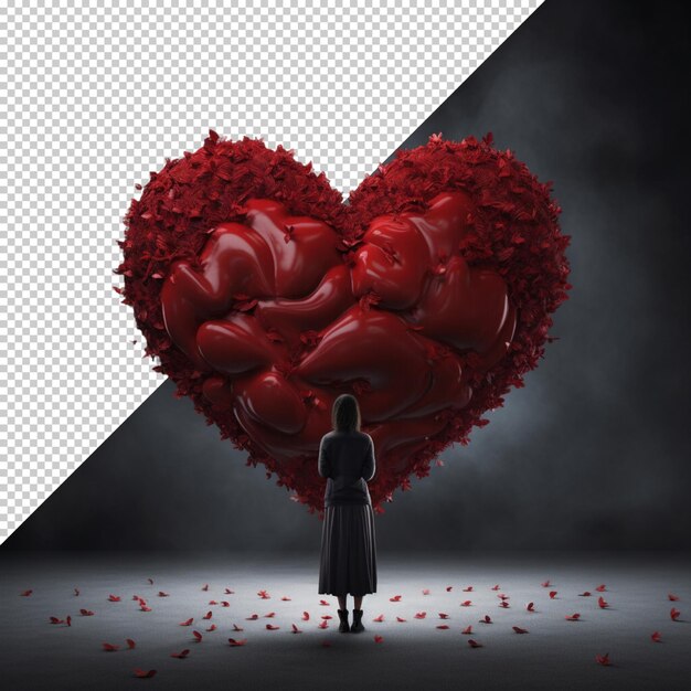 PSD happy valentines day with transparent background