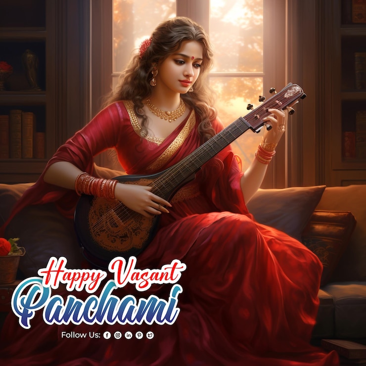 PSD happy vasant panchami poster design