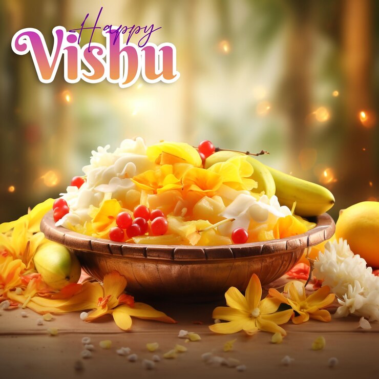 PSD happy vishu day indian festival social media poster design