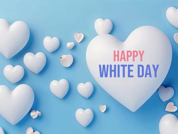 PSD happy white day background