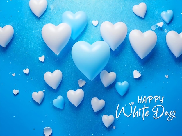 PSD happy white day celebration background