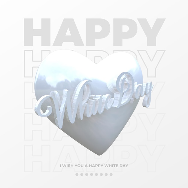 Happy White Day Flyer-sjabloon Social Media Post Instagram Facebook