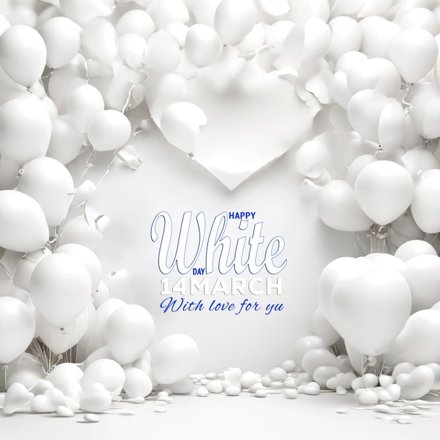 PSD happy white day social media instagram celebration post banner sjabloon