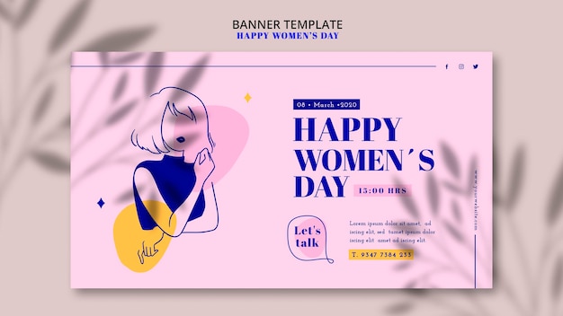 Happy woman day banner