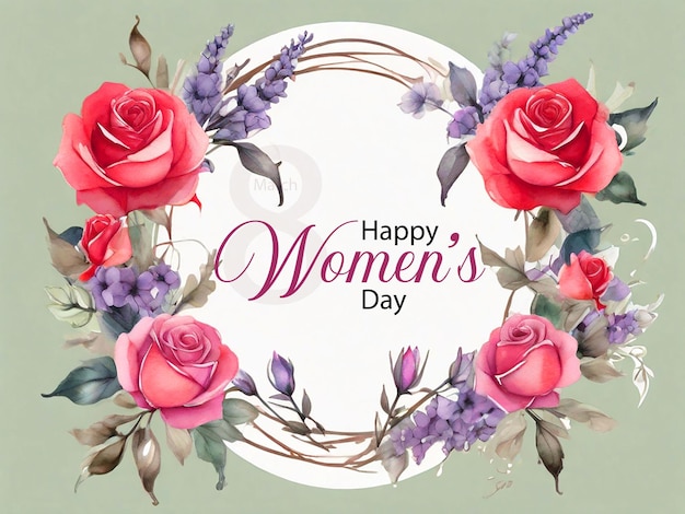 Happy womans day design social media and print background