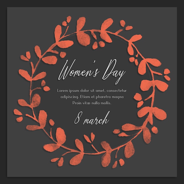 Happy women’s day and 8 march greeting instagram post template