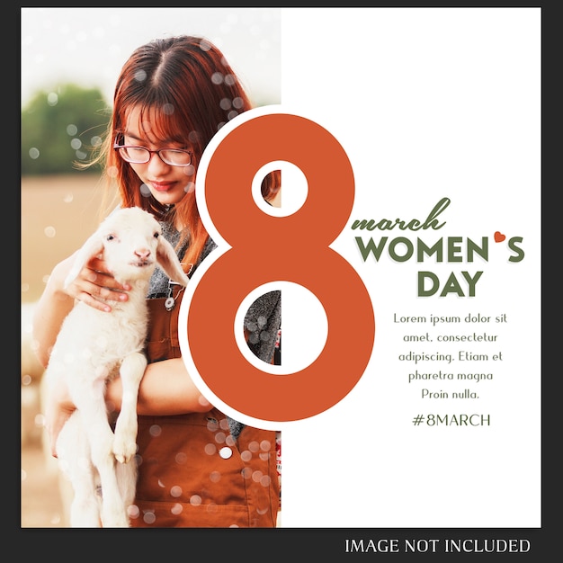 Happy Women's Day I 8 Marca Greeting Instagram Post Template