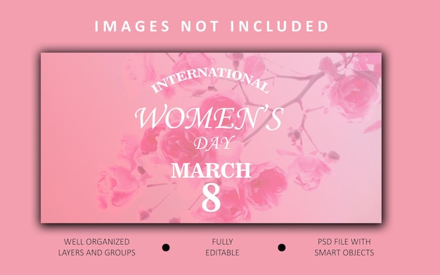 happy women's day lovely pink design