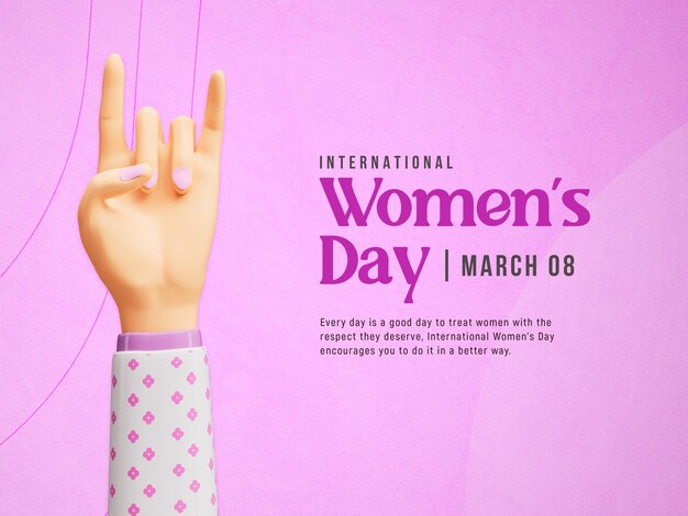 Happy women's day social media banner design template