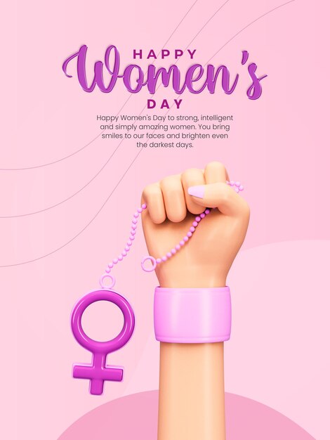 PSD happy women's day social media post template