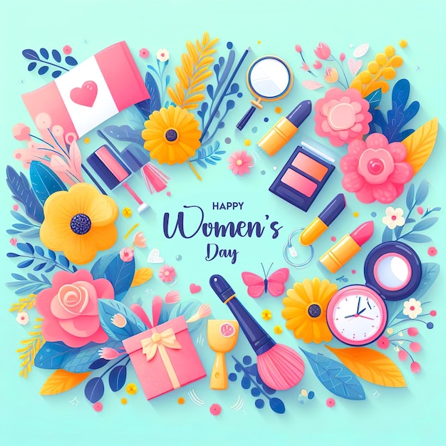 PSD happy womens day background design