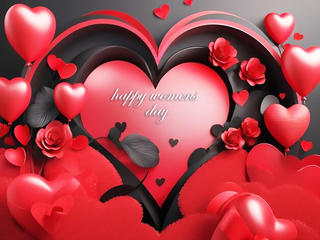 Happy womens day greeting background