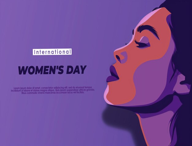 PSD happy womens day greeting card design psd template