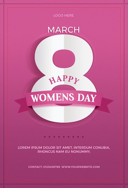 PSD happy womens day post design