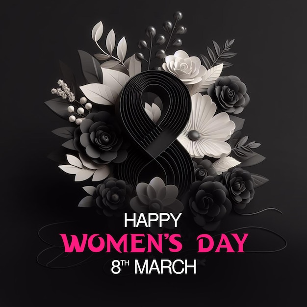 PSD happy womens day social media banner design template with international women day flyer