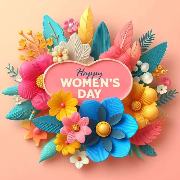 Happy womens day social media banner design template with international women day flyer