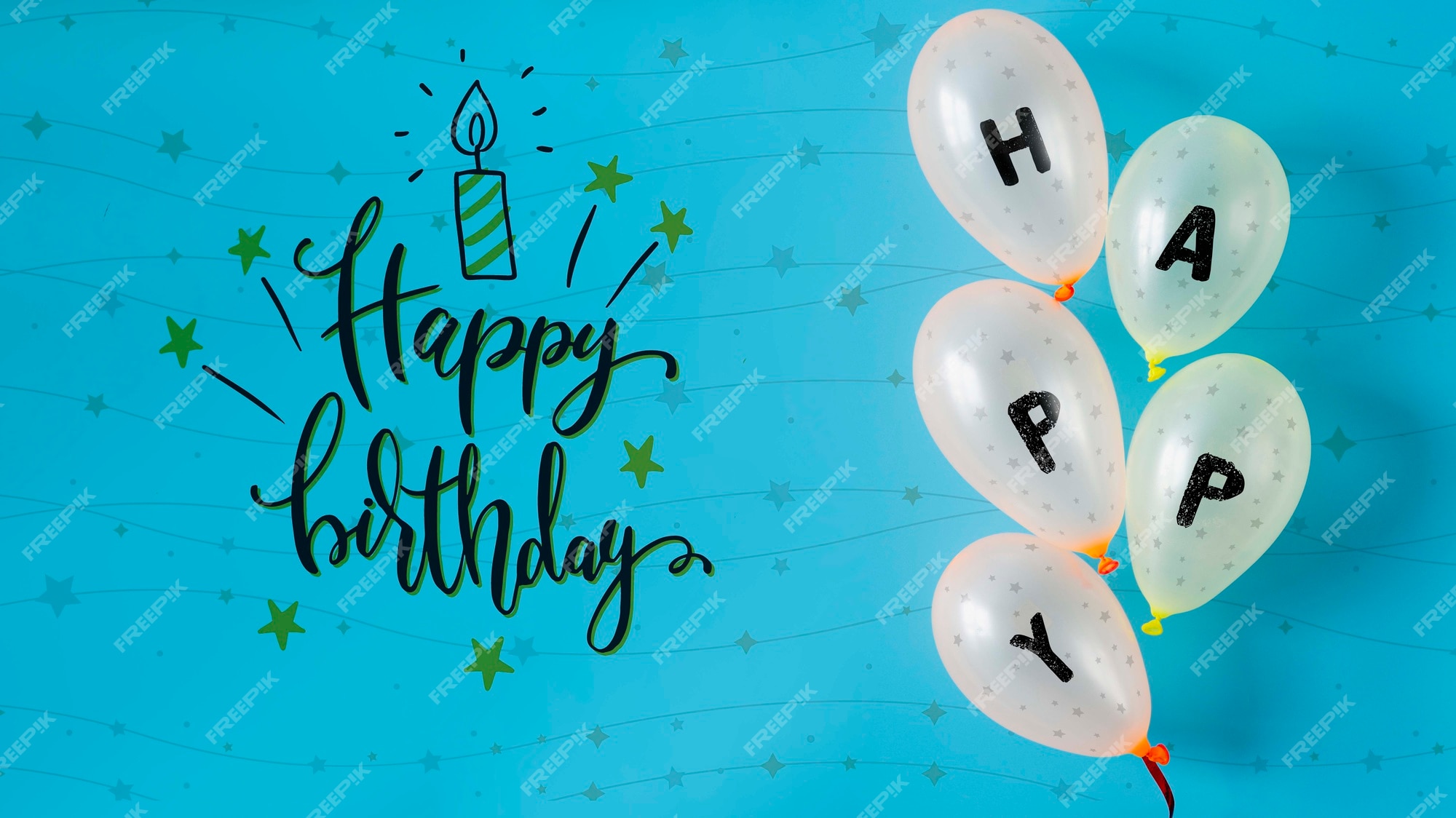 Premium PSD | Happy written on balloons for anniversary day Premium PSD | Happy written on balloons for anniversary day