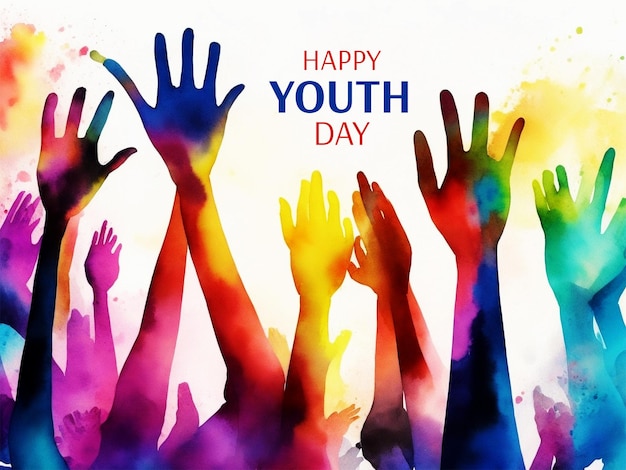 Happy youth day background or wallpaper