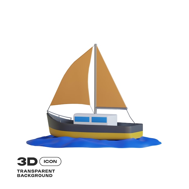 Harbour 3D Icon PNG Template