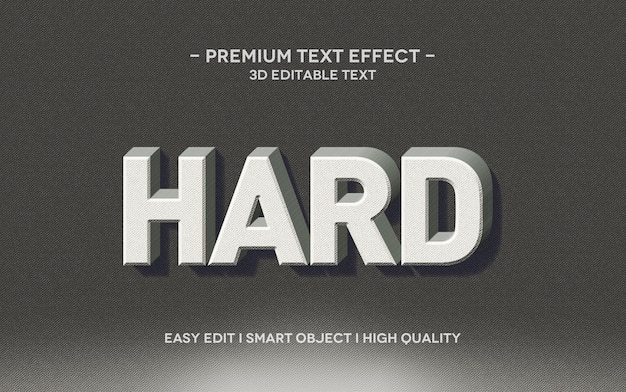 Hard 3d text style effect template