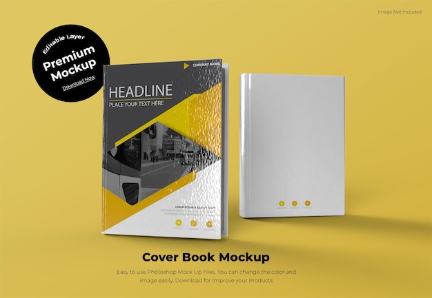 Mockup di libro con copertina rigida psd gratuite