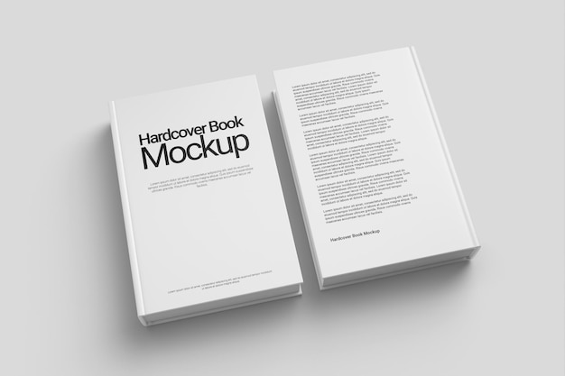 PSD hard cover book mockup