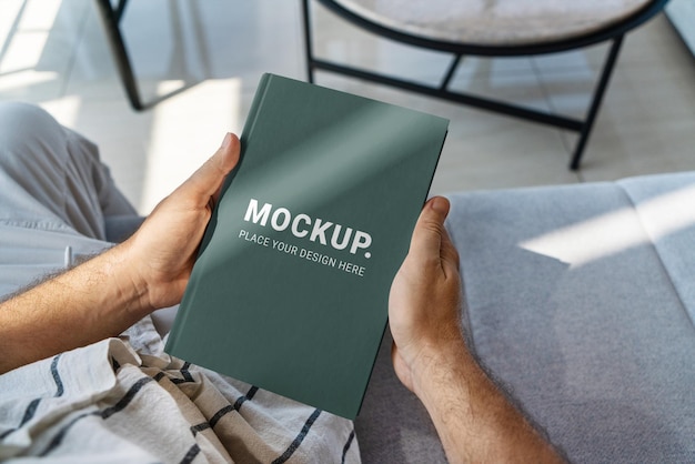 PSD hard cover book mockup