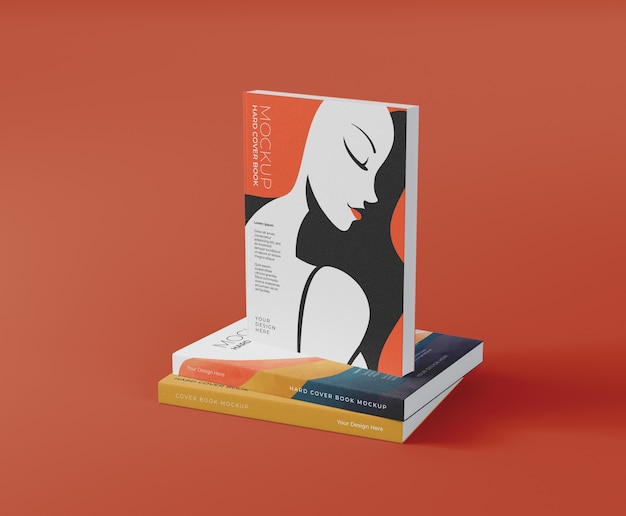 hard cover books arrangement